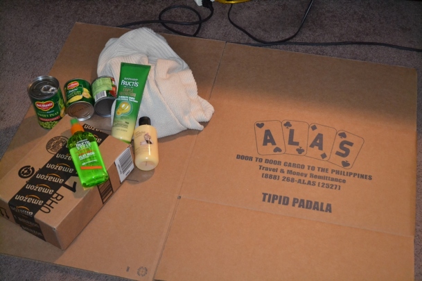 A balikbayan box container from Alas Cargo